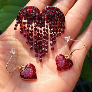Brand new Elegant Red Heart Jewelry Set